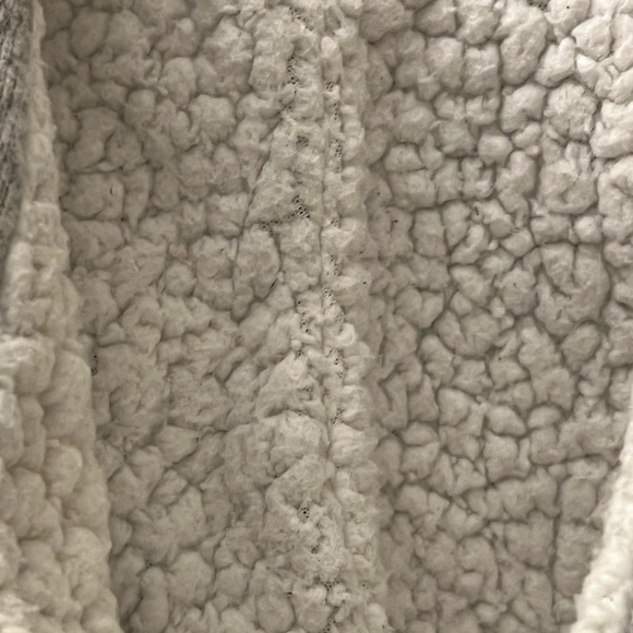 Nike ACG Sherpa Hoodie Women’s Fleece Lined Grey Pullover Button Y2K Gray - Picture 5 of 9